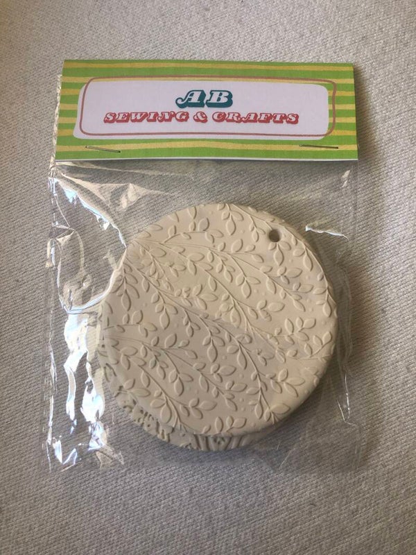 Blank  3" Textured Clay Pendants Set of 3