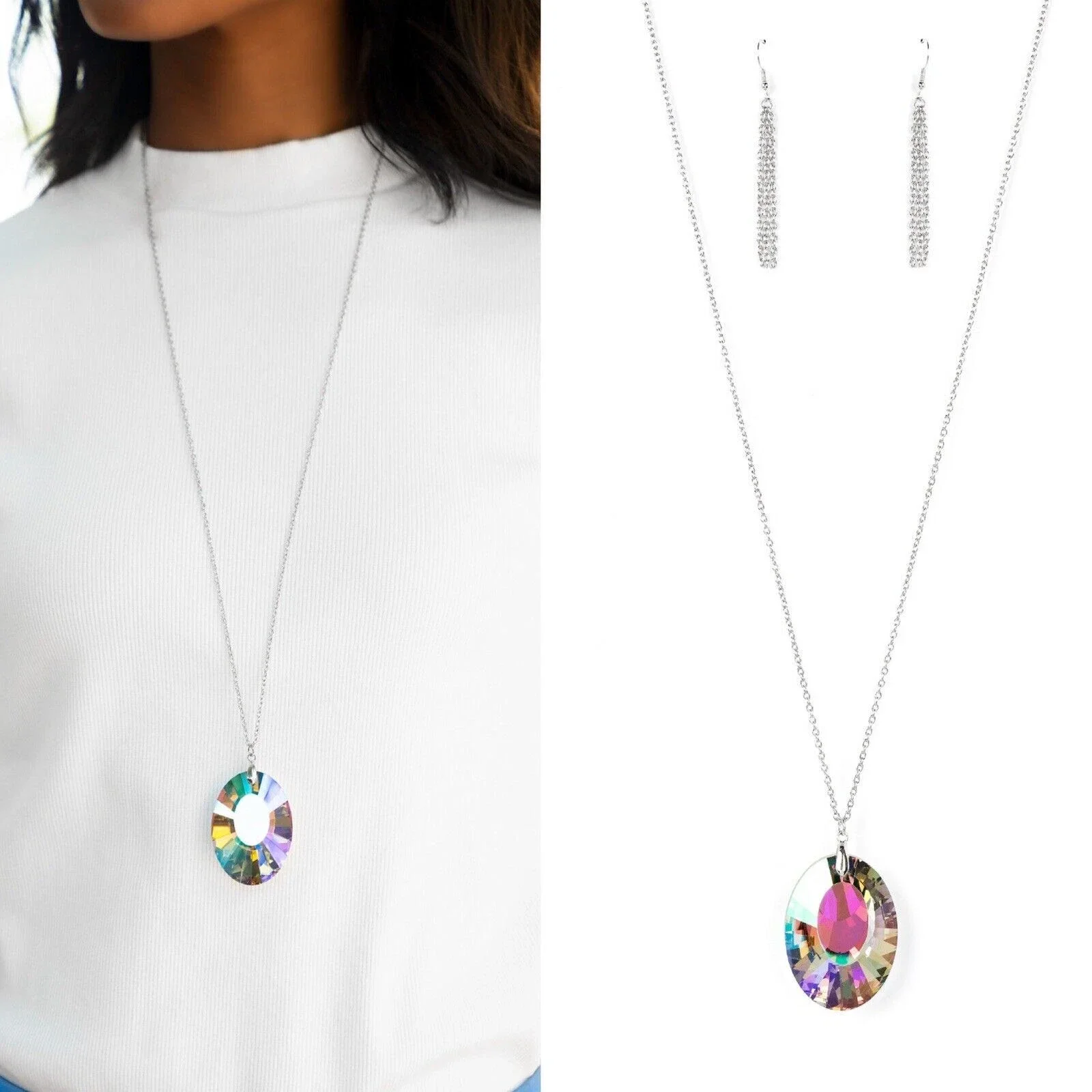 Paparazzi ~ Celestial Essence Multi IRIDESCENT Necklace