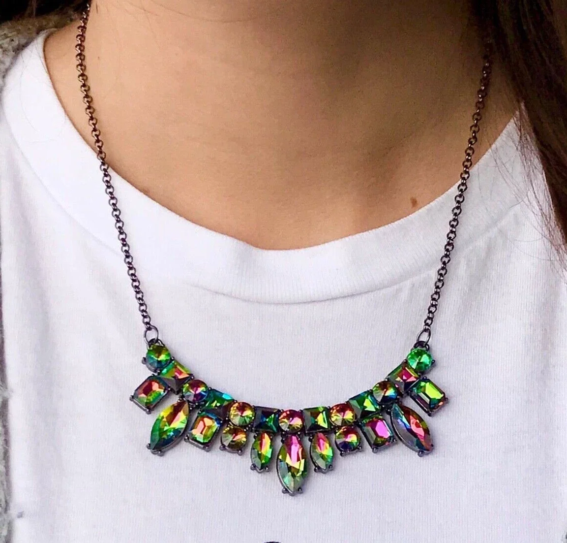 Paparazzi ~ Wish Upon A ROCK STAR Multi Necklace( Oil Spill )