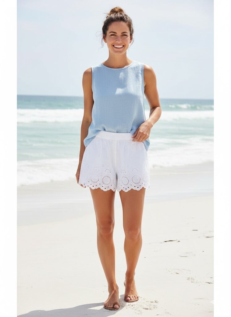 Loft Crochet shorts size L / Pantalones cortos de crochet L, marca Loft