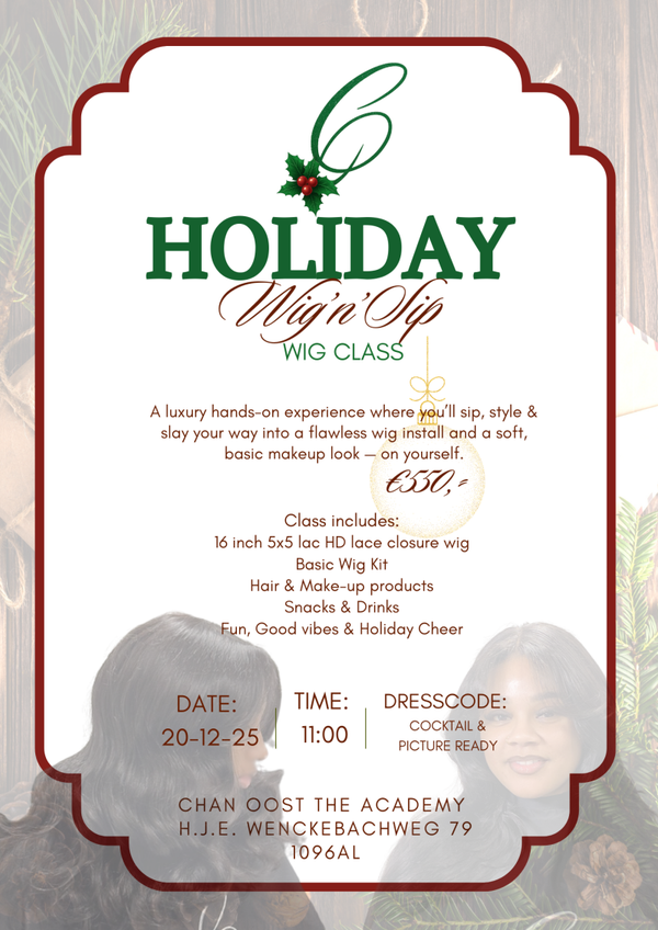 Holiday Wig'n'Sip Wig Class