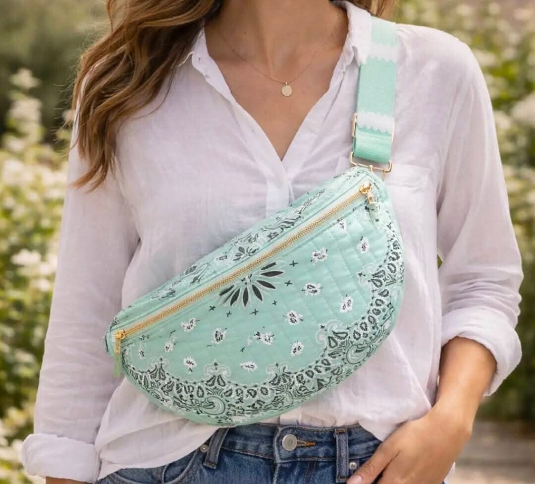 Sac banane bandana menthe