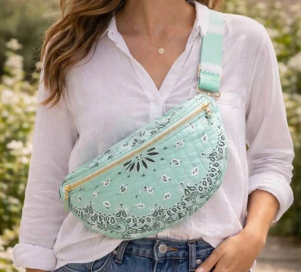 Sac banane bandana menthe