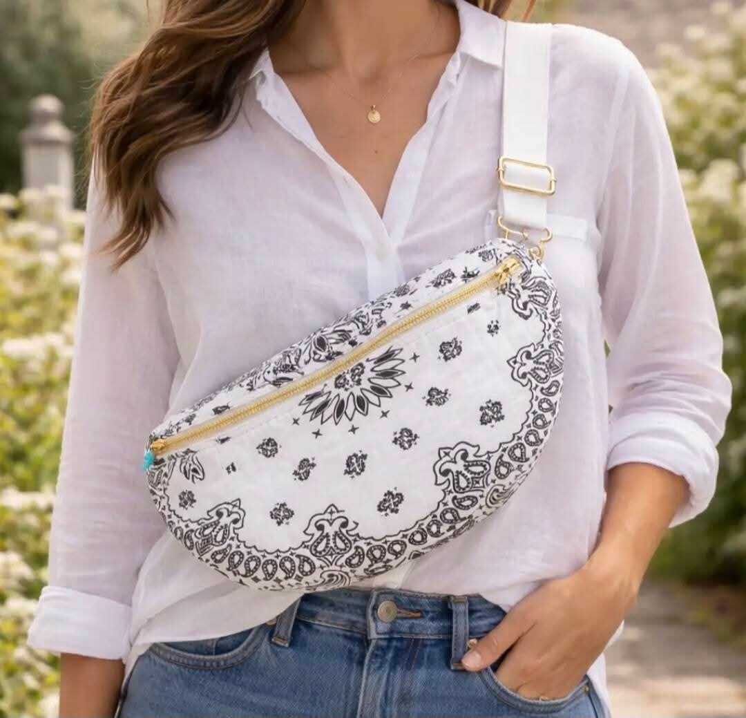 Sac banane bandana blanc