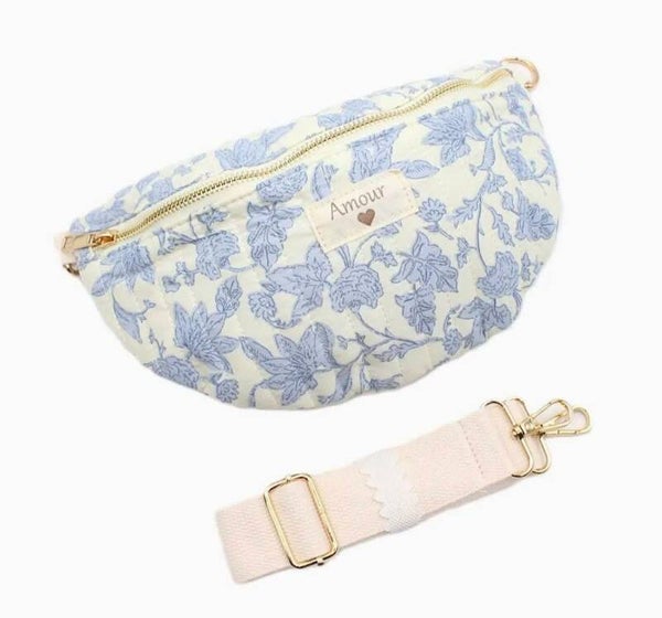Sac banane Amour bleu