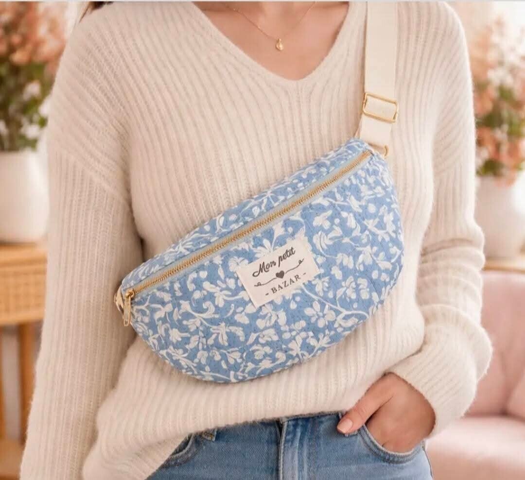 Sac banane Mon petit bazar bleu