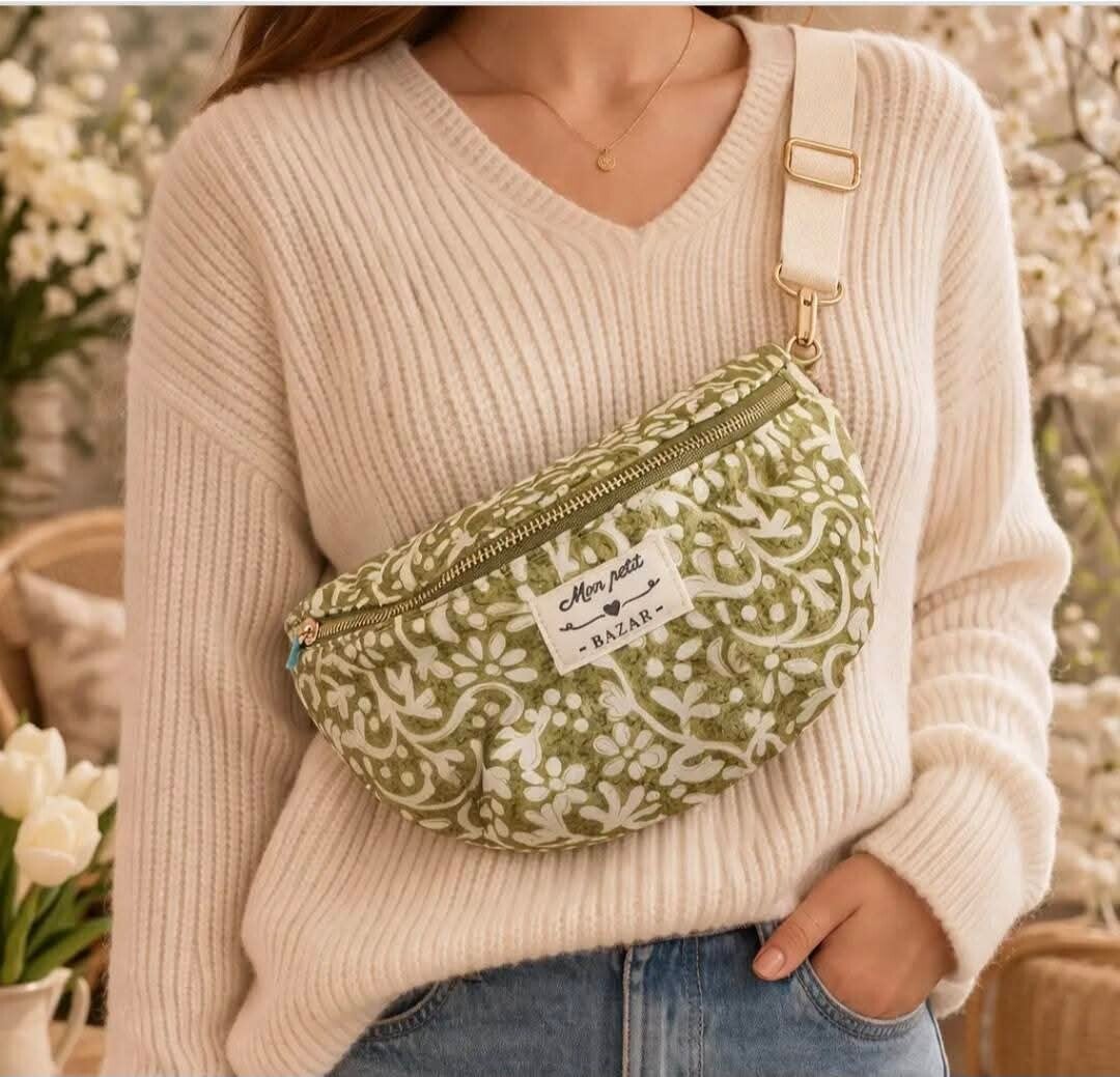 Sac banane Mon petit bazar vert