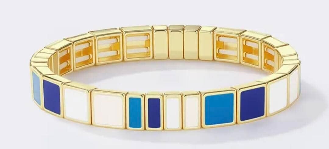 Bracelet 1 rang bleu