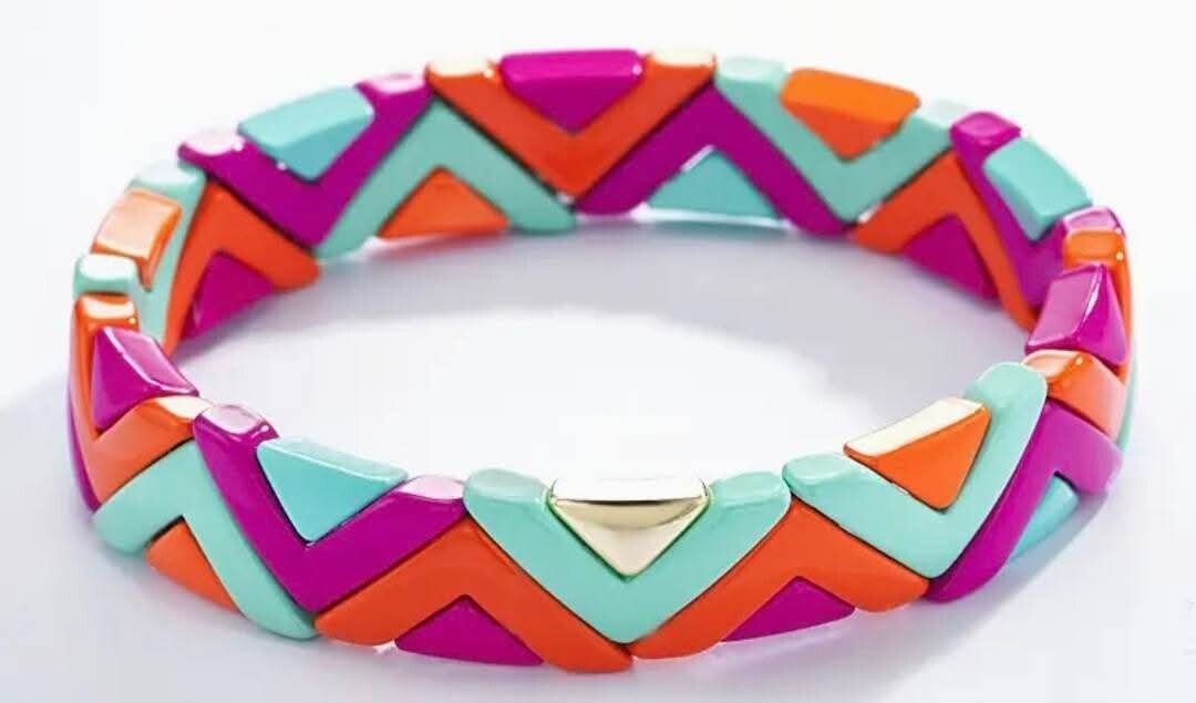 Bracelet coloré triangle