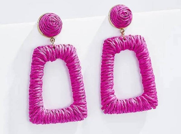 Boucles raphia rose
