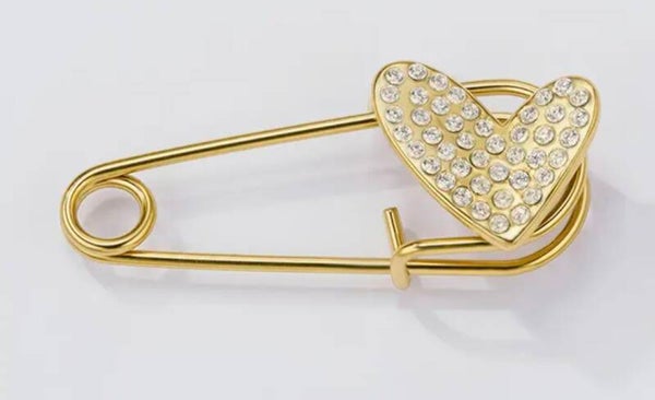 Broche épingle coeur