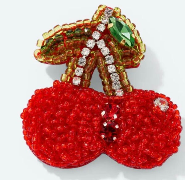 Broche cerise