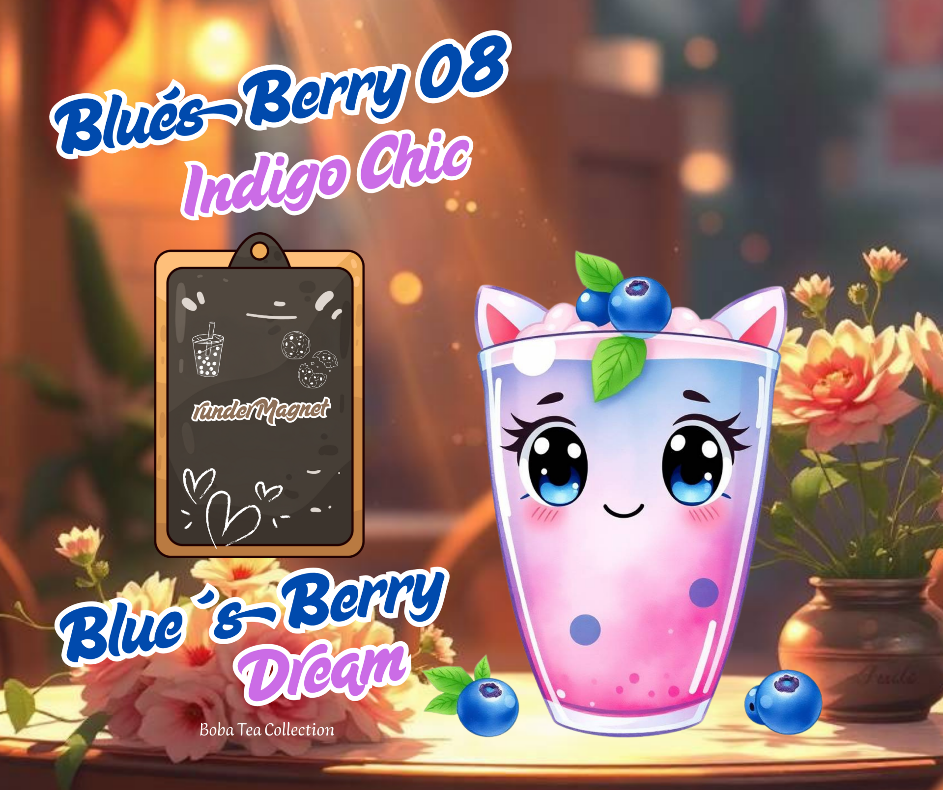 runder Magnet Blue´s Berry08 Indigo Chic