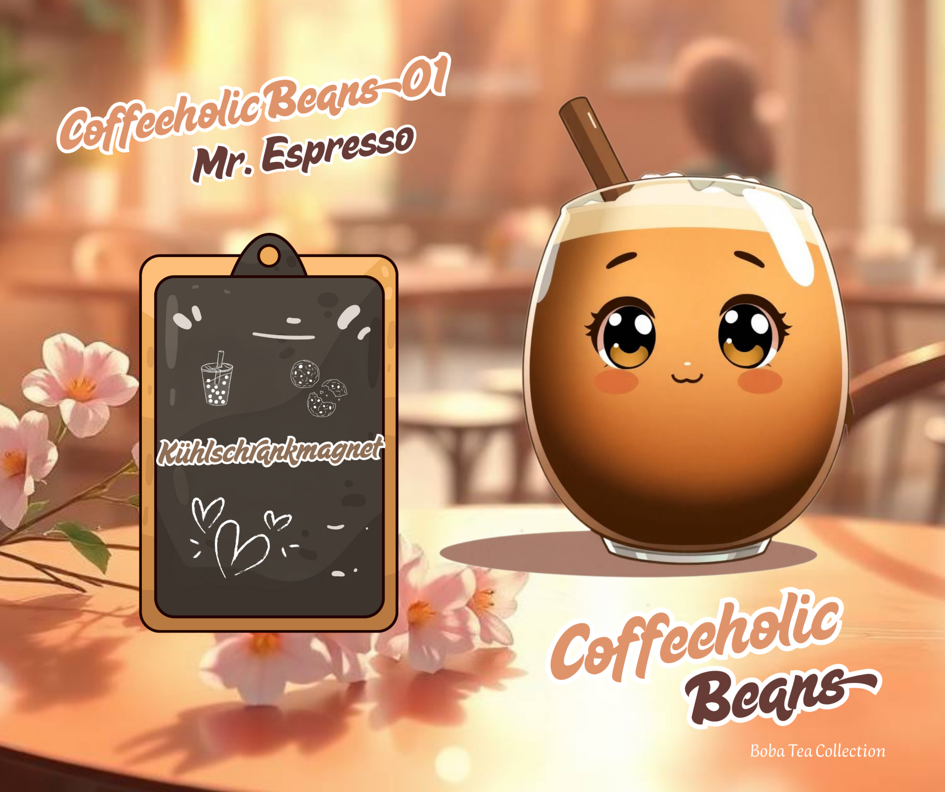 Kühlschrankmagnet Coffeeholic Beans 01 Mr.Espresso