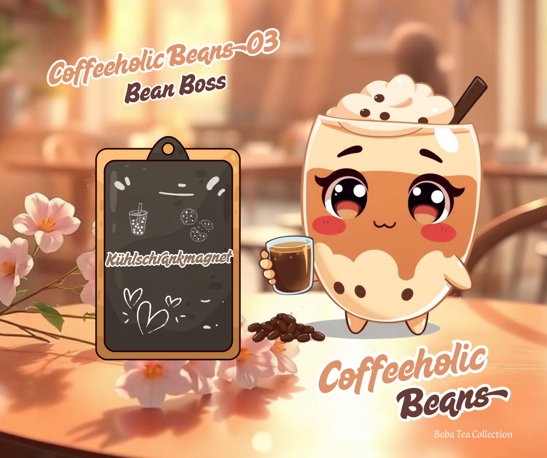 Kühlschrankmagnet Coffeeholic Beans 03 Bean Boss
