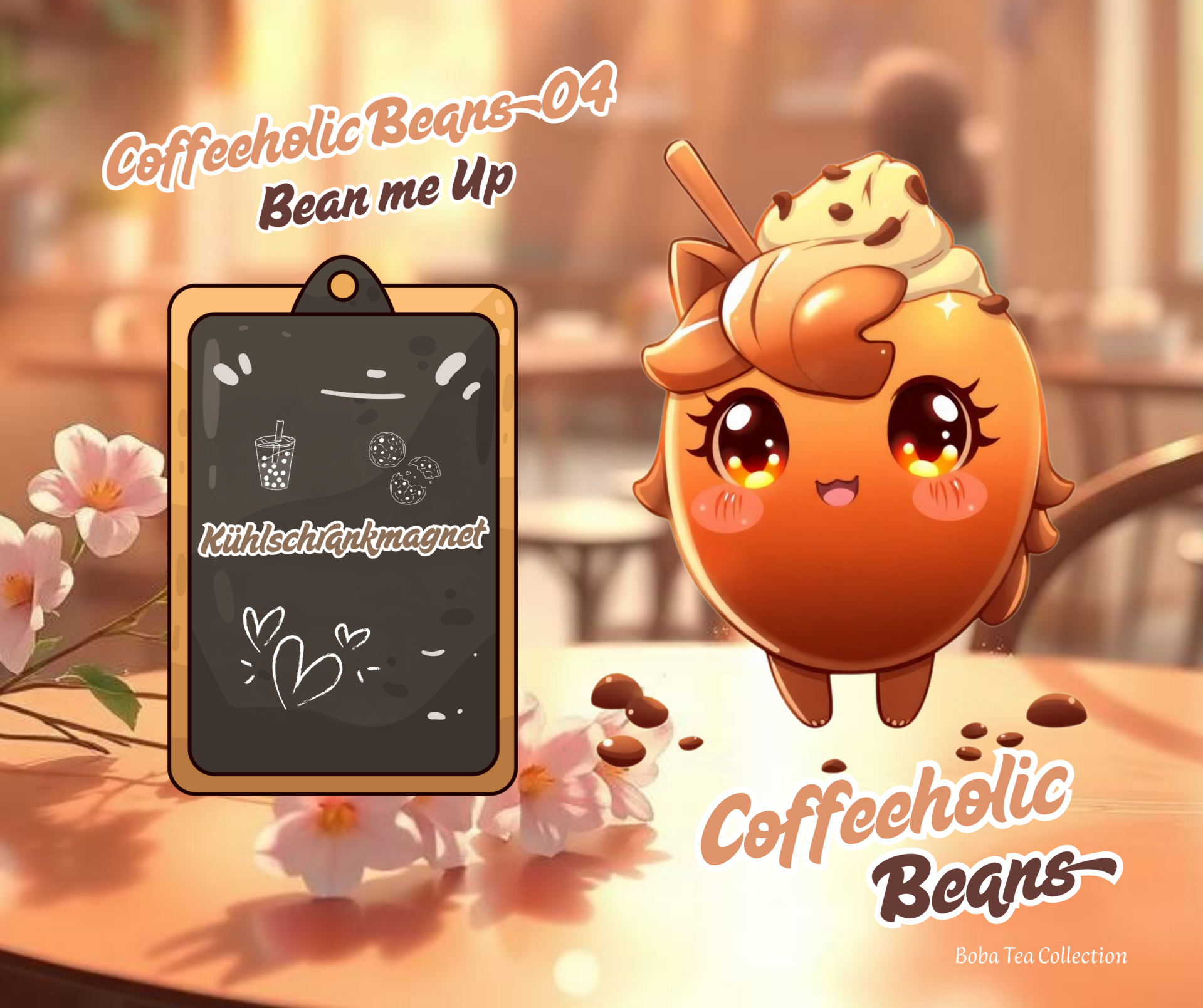 Kühlschrankmagnet Coffeeholic Beans 04 Bean Me Up