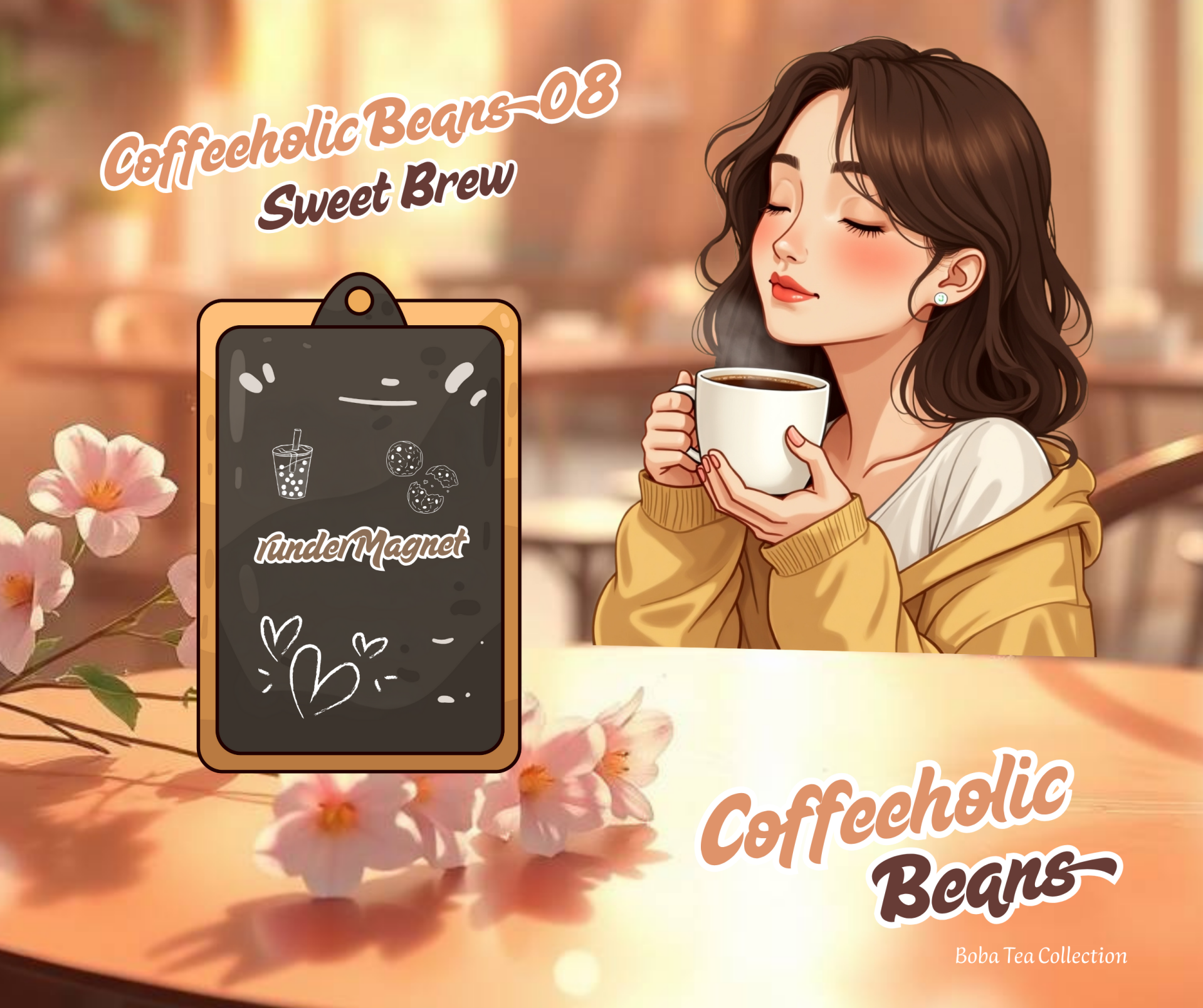 runder Magnet Coffeholic Beans 08 Sweet Brew