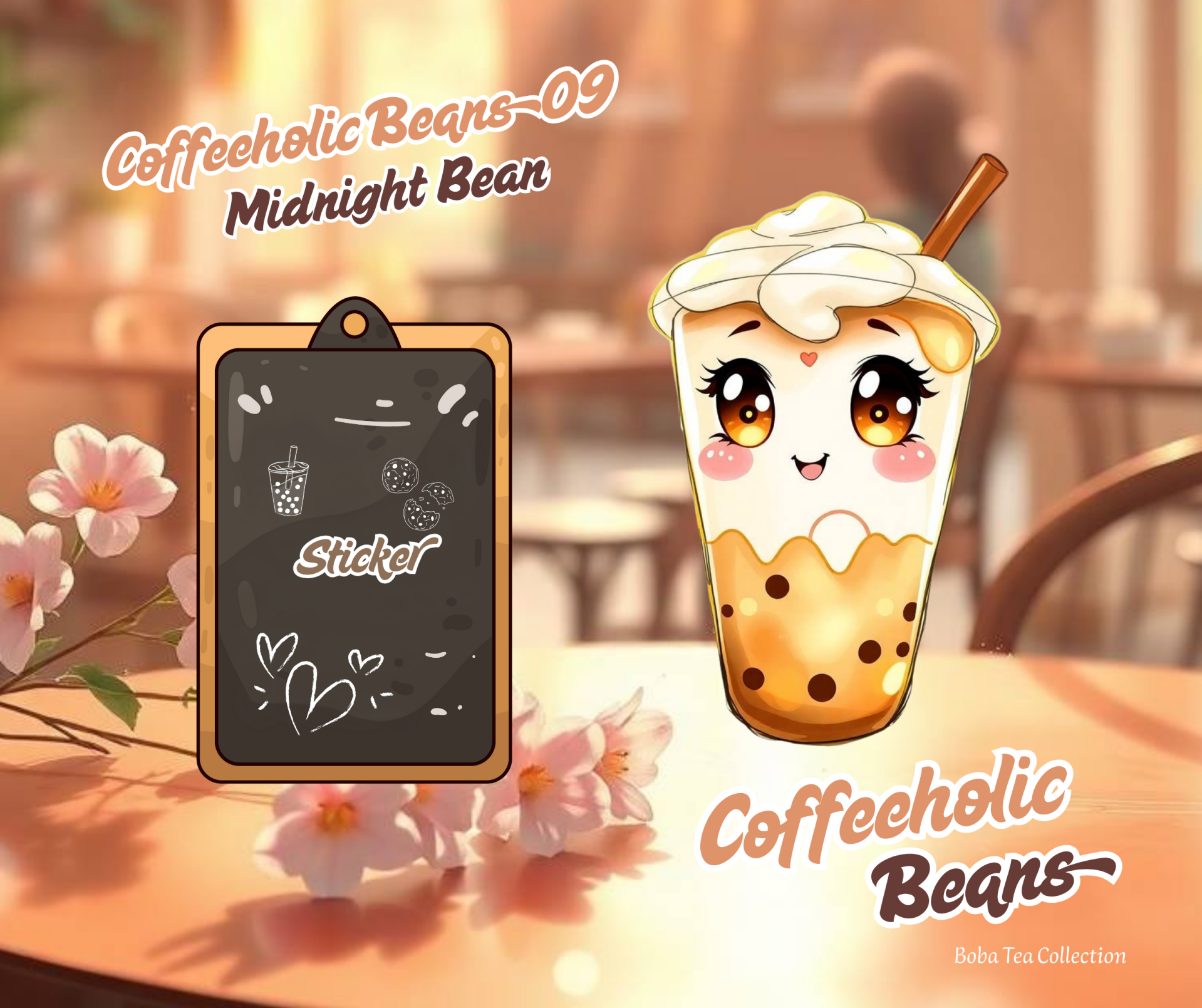 Sticker Coffeeholic Beans 09 Midnight Bean