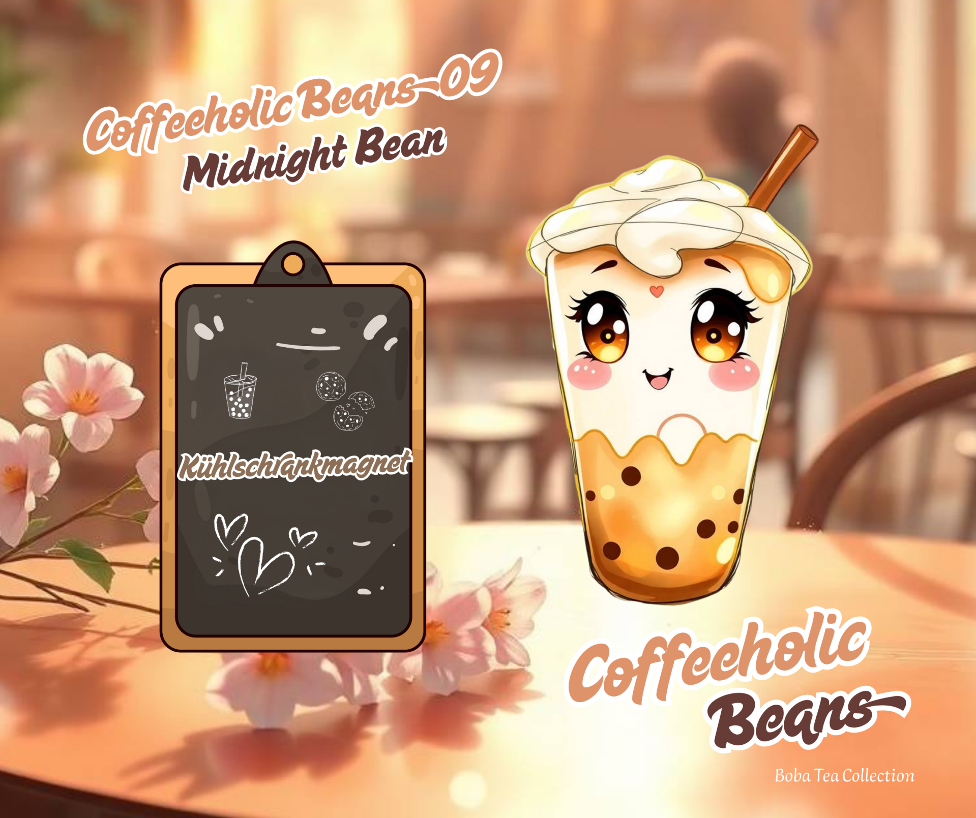 Kühlschrankmagnet Coffeeholic Beans 09 Midnight Bean