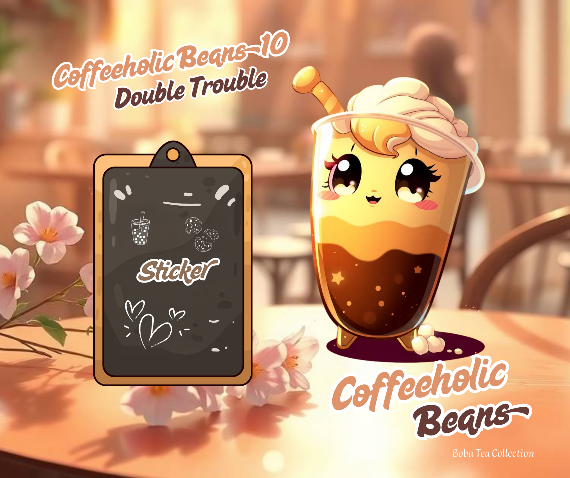 Sticker Coffeeholic Beans 10 Double Trouble