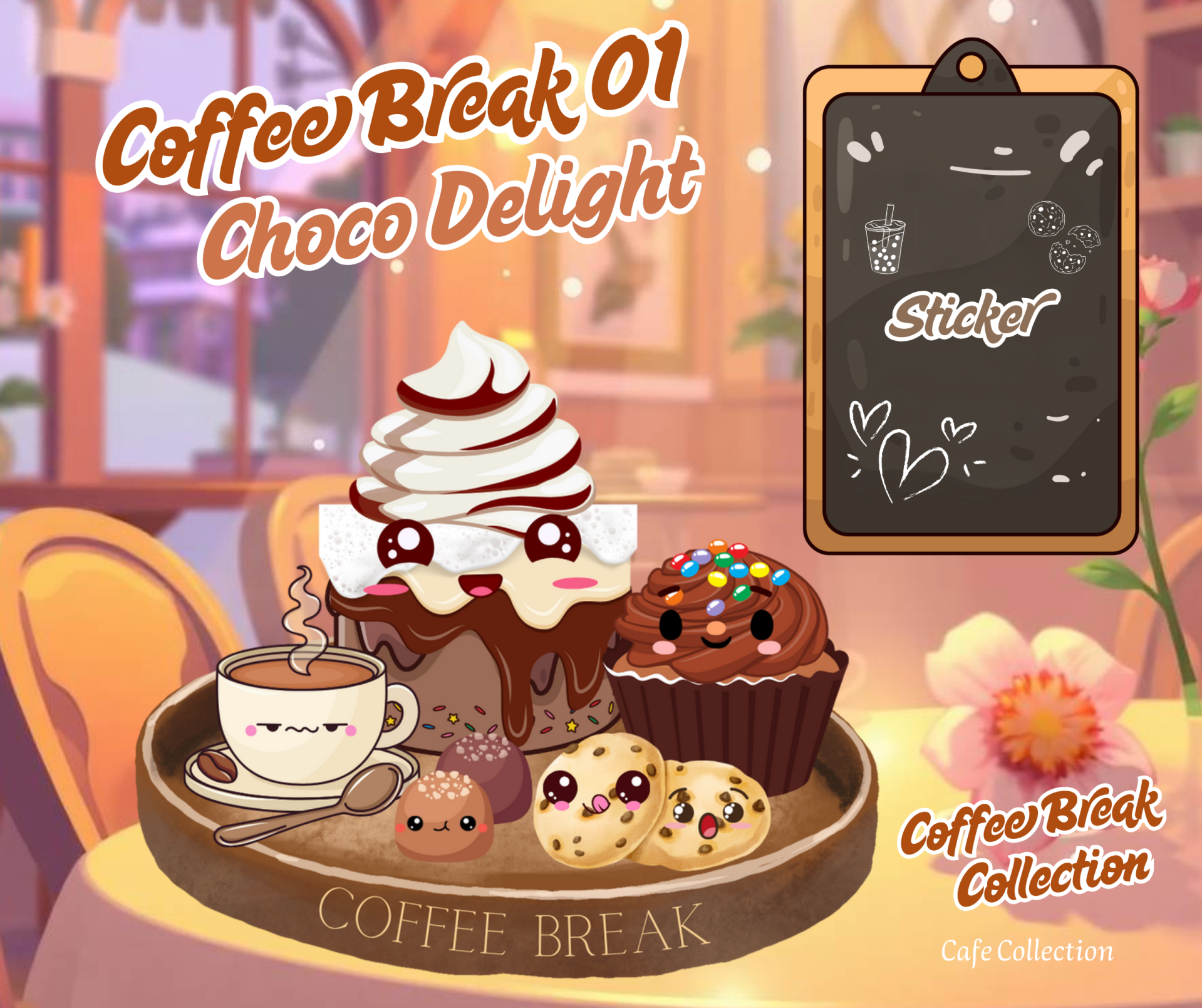 Sticker Choco Delight– Coffee Break Collection 01