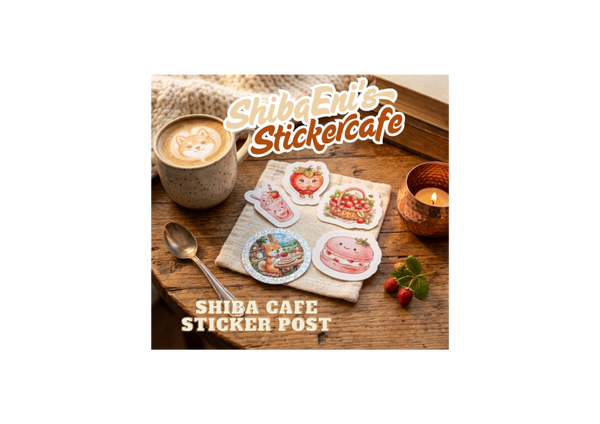 MonatsPost Shiba Cafe Sticker (einmalig)