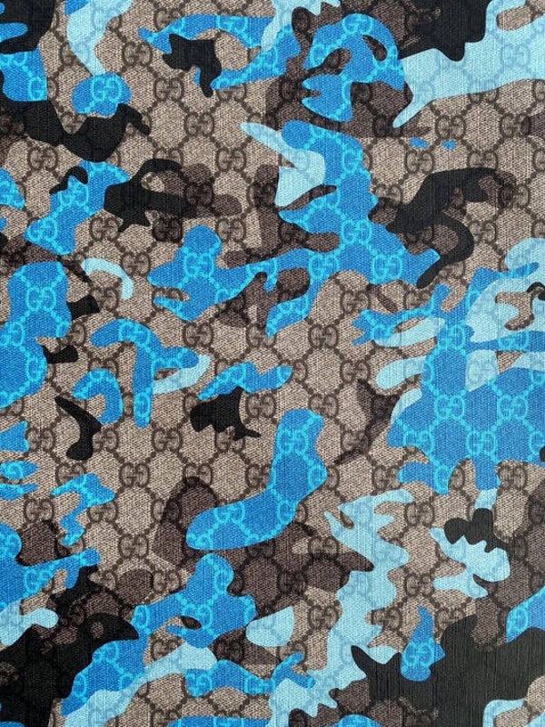 Arctic Blue Camo Leather