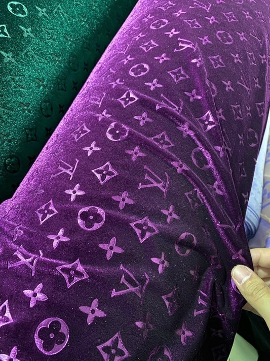 Amethyst Monogram Velvet