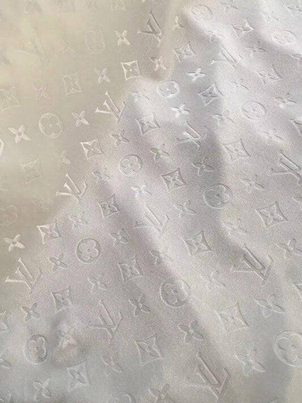 Ivory Frost Monogram Velvet