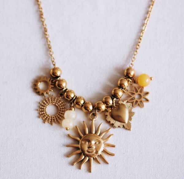 Kralen ketting met bedels ‘Kissed by the Sun’