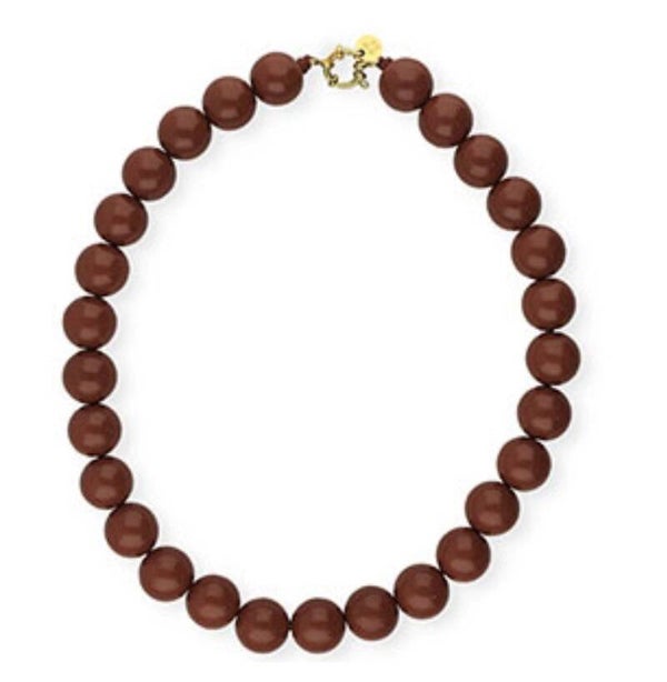 Kralenketting acryl brown