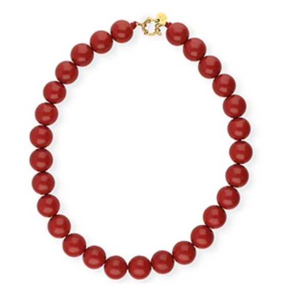 Kralenketting acryl red