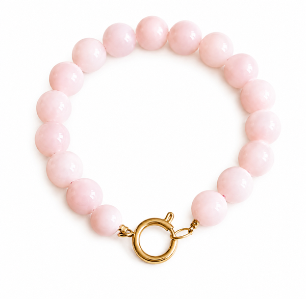 Natuurstenen armband rose