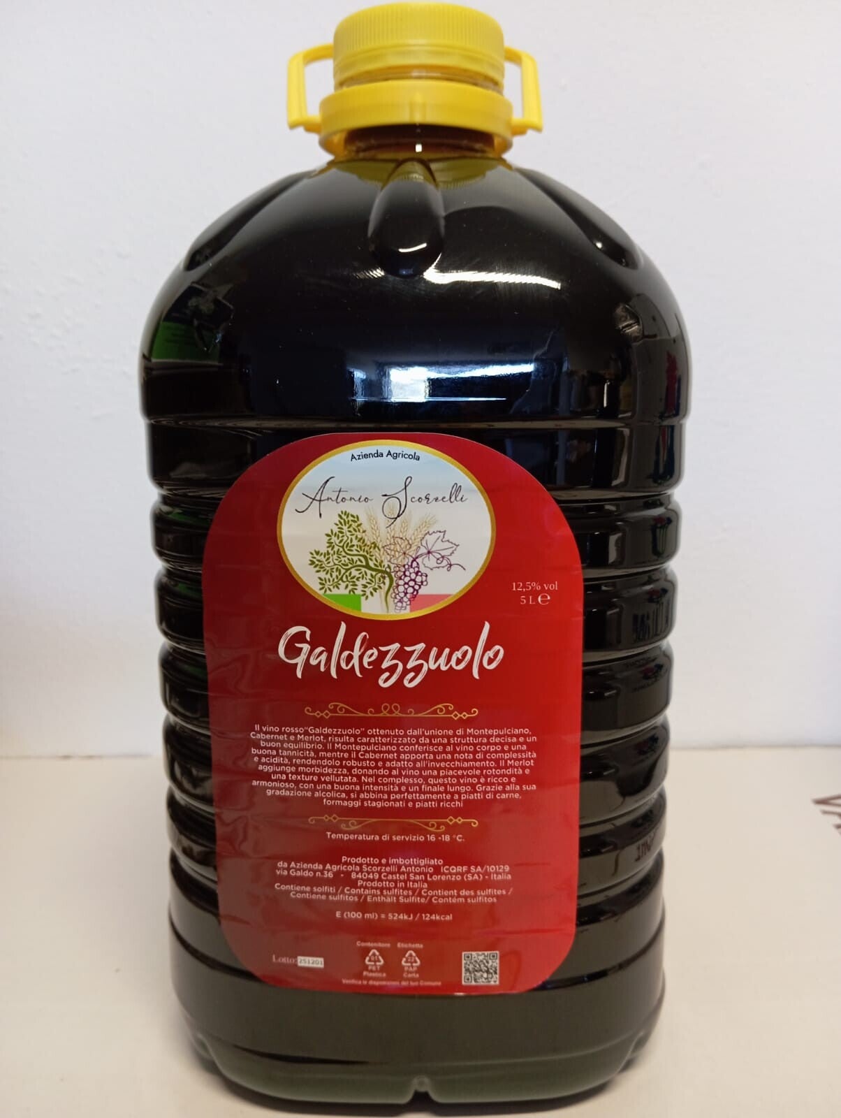 Vino rosso Galdezzuolo pet lt 5