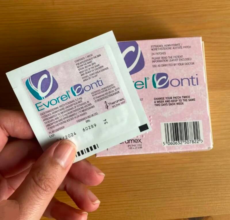 Evorel transdermal HRT patches