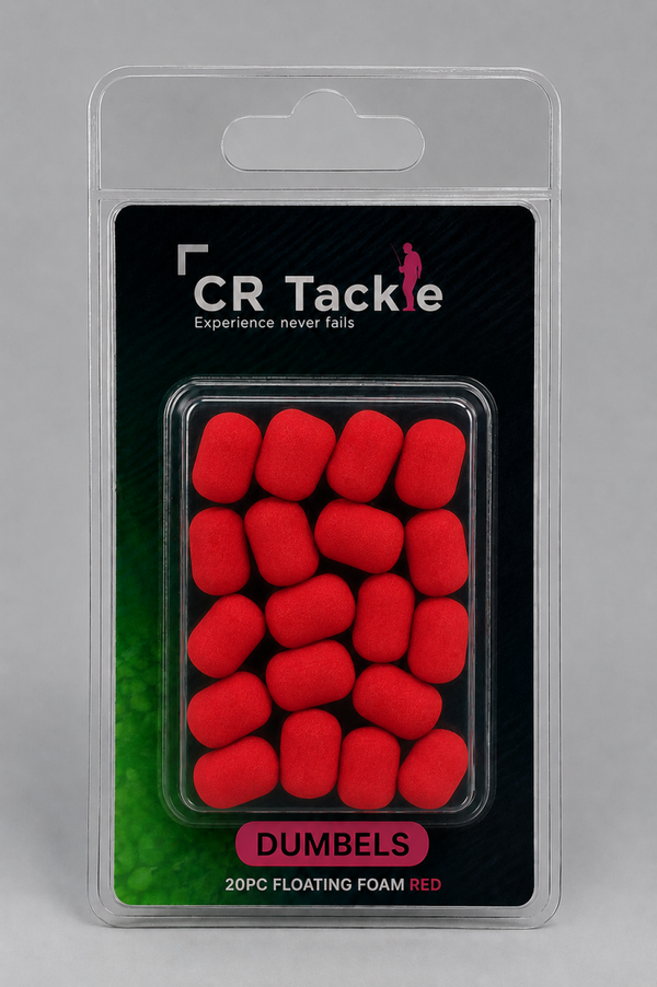 CR Tackle Fake Foam Dumbel Pop Ups Red 20pc