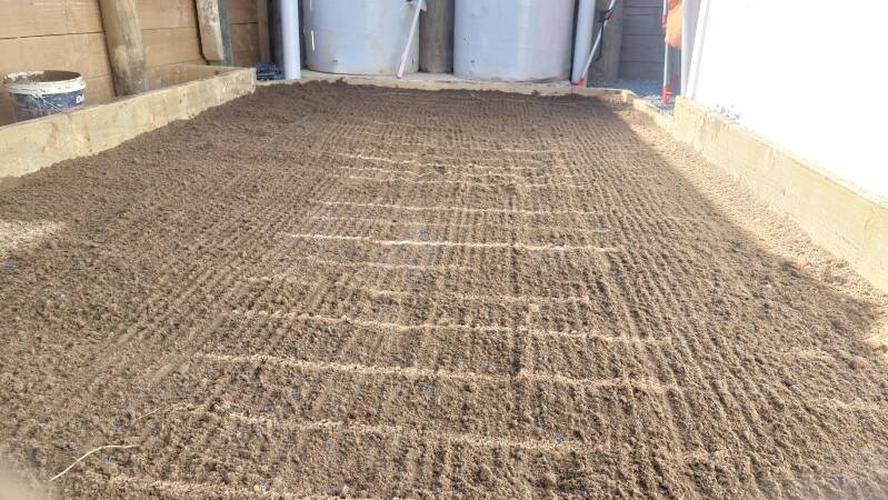 Newly laid lawn waiting for seeds to sprout