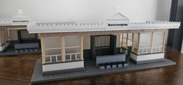 Maquette HO - 1/87 - Abri de tram Marie-Joséplein (Kusttram)