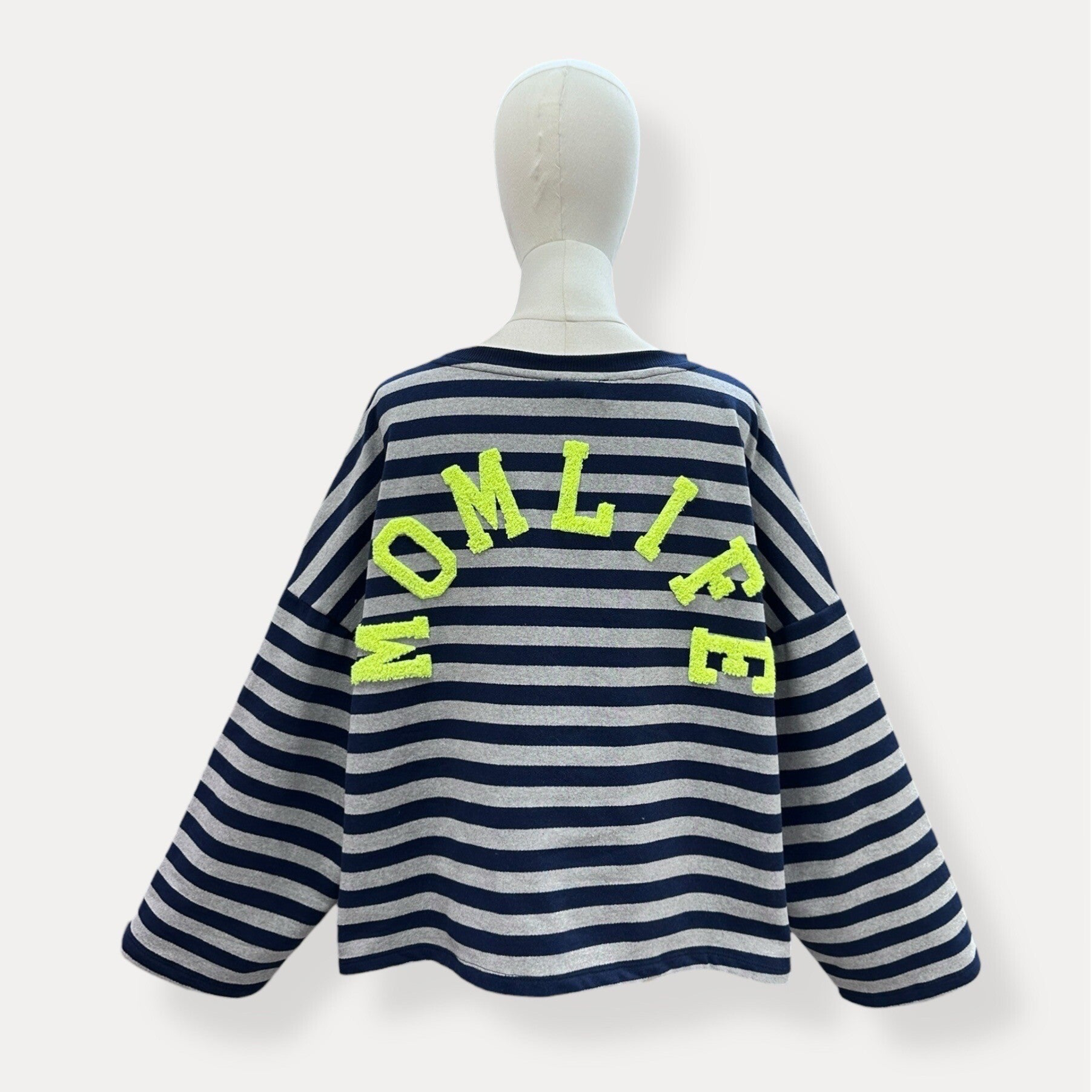 Momlife sweater striped navy