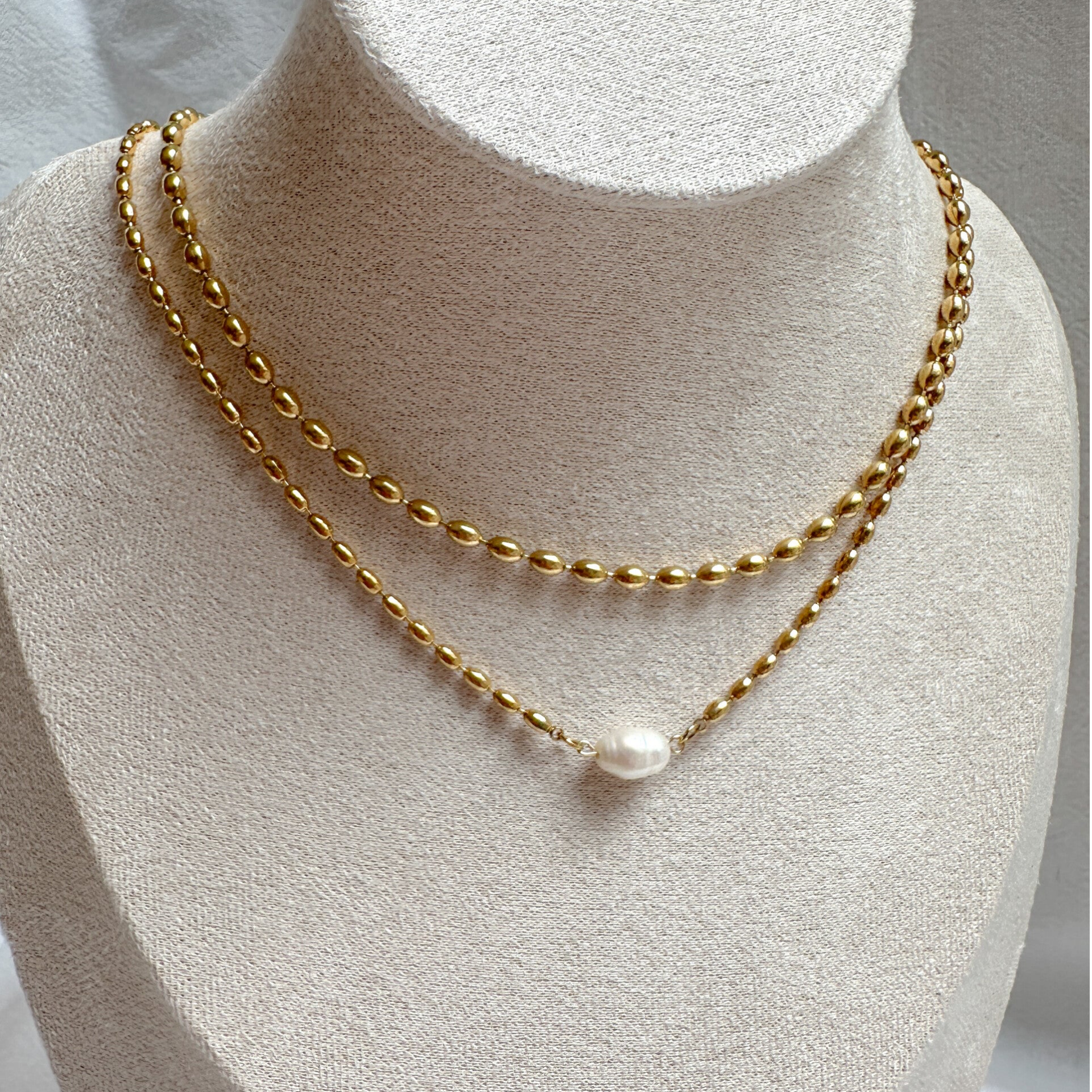 Ketting bubble + pearl
