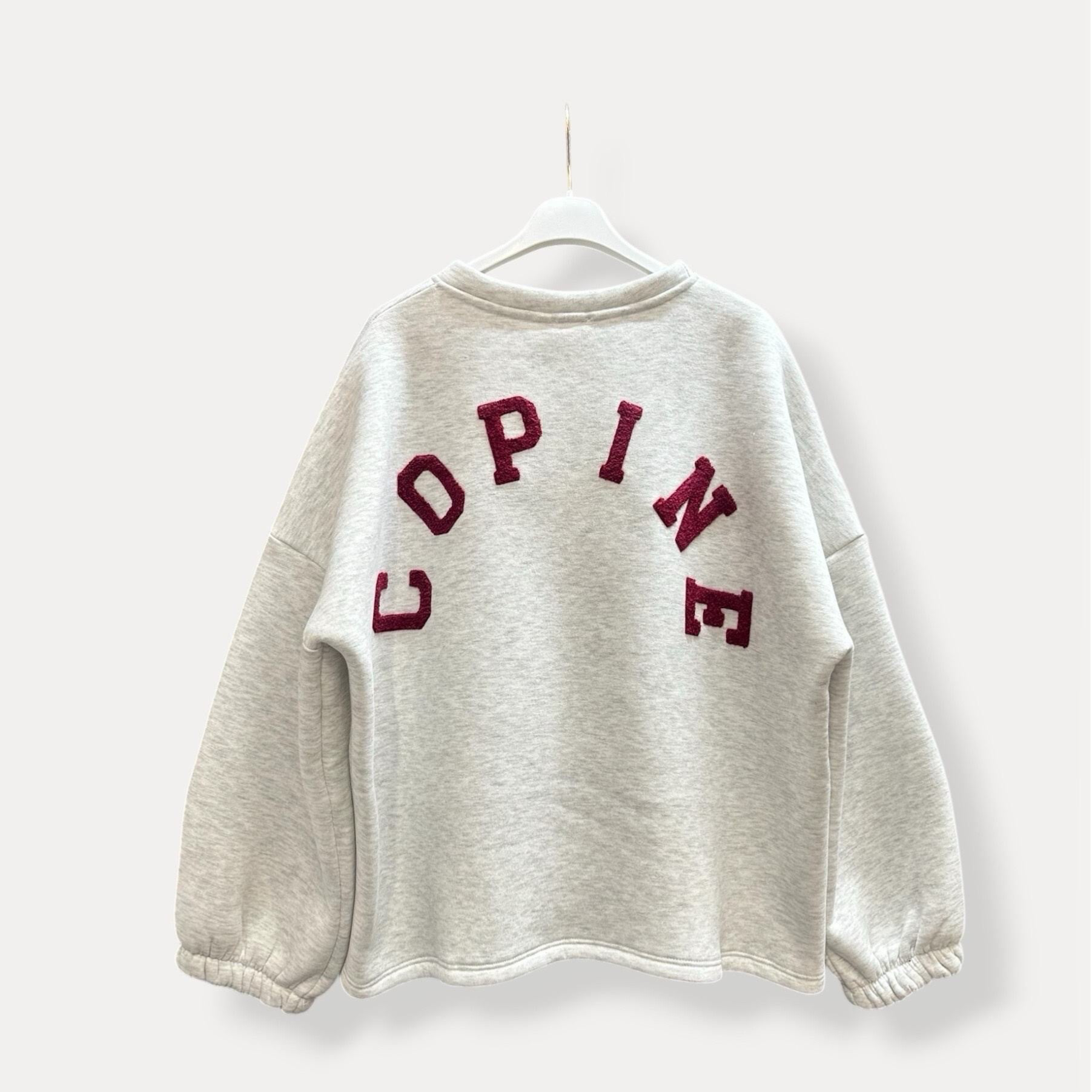 Copine sweater grey & bordeaux