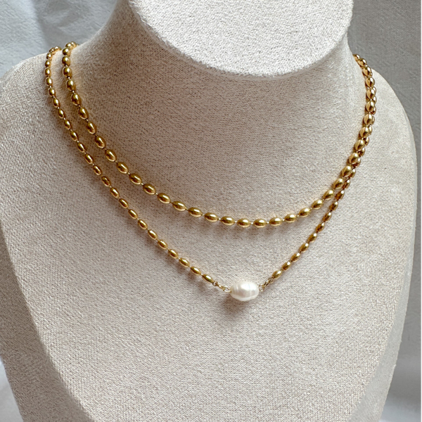Ketting bubble + pearl