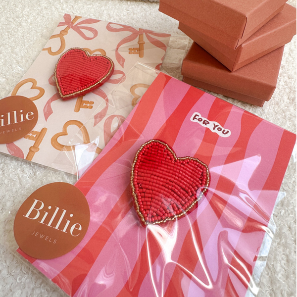Broche op kaartje ❤️