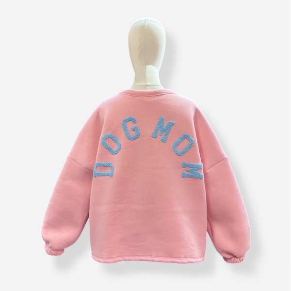 Dogmom sweater Pink & blue