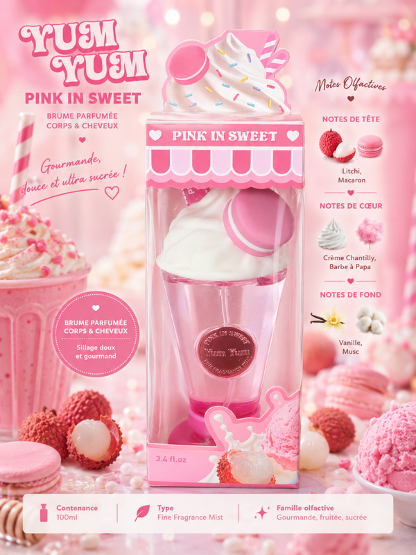 🍓 YUM YUM – PINK IN SWEET  Brume parfumée Corps & Cheveux 100 ml