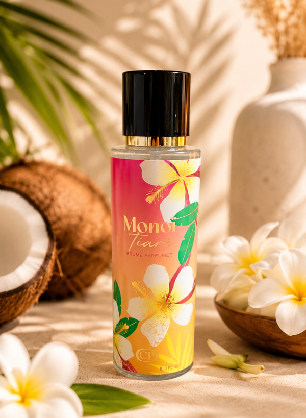 🌺🌴 Brume Parfumée Monoï Tiaré 250 ML – Collection Platinum