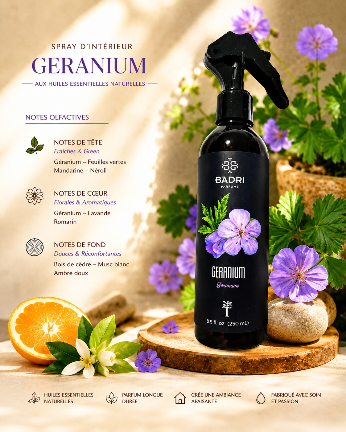 Spray d’intérieur geranium