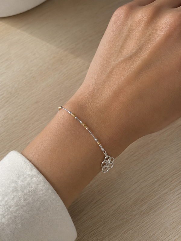 Bracelet perles oranges