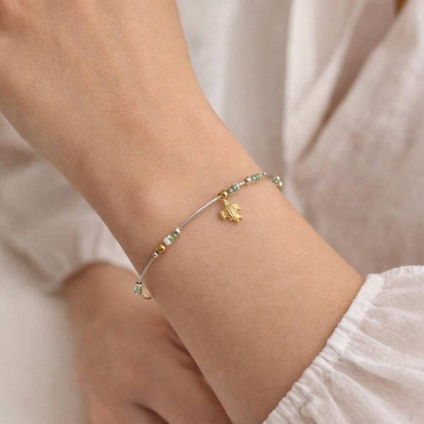 Bracelet perles vertes