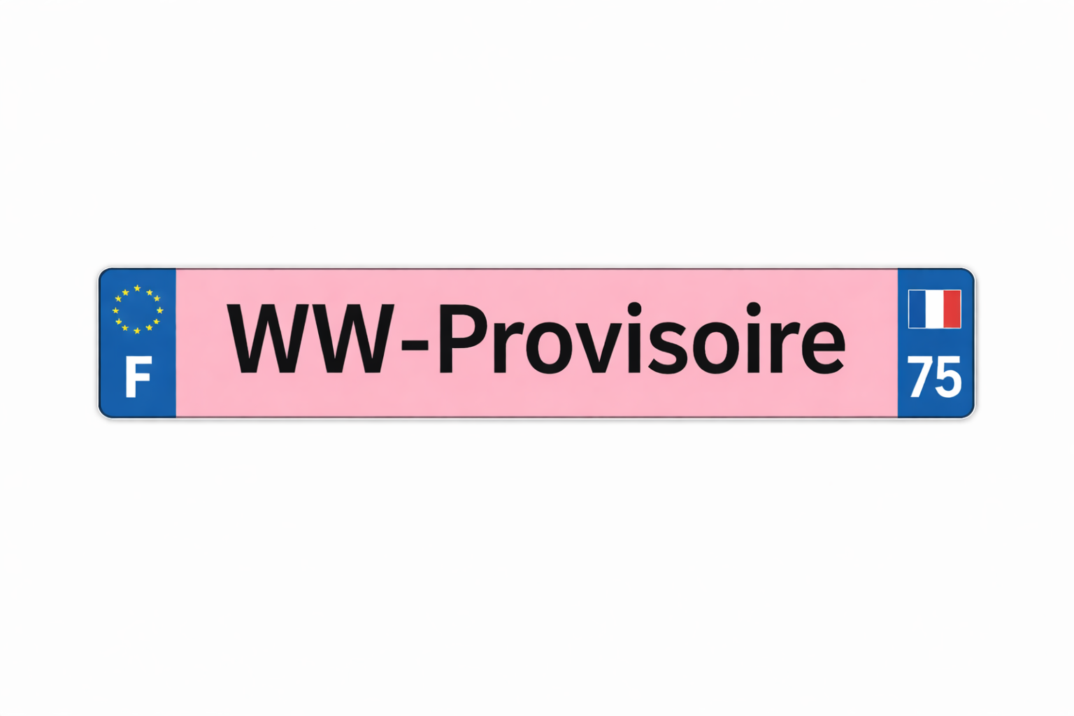 Plaque d'immatriculation WW